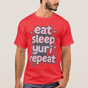 Camiseta Coma Yuri Repetir Garotas Japonesas Amam Mangá Ya