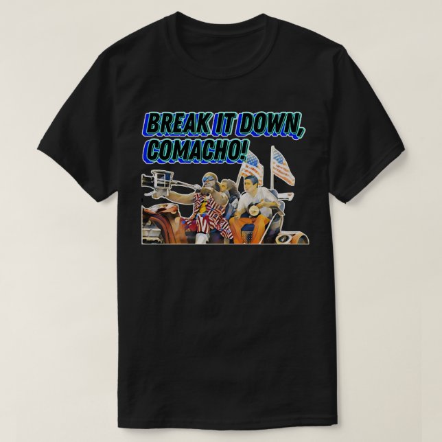 Camiseta Comacho Idiocracy (Frente do Design)