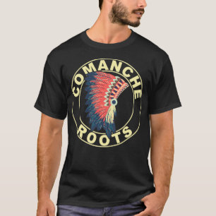 Camiseta Comanche Roots Headdress Native American Comanche