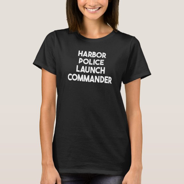 Camiseta Comandante de Lançamento da Polícia de Harbour (Frente)