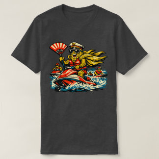 Camiseta Comandante de Milho Surf Patrol — Oceano de Verão