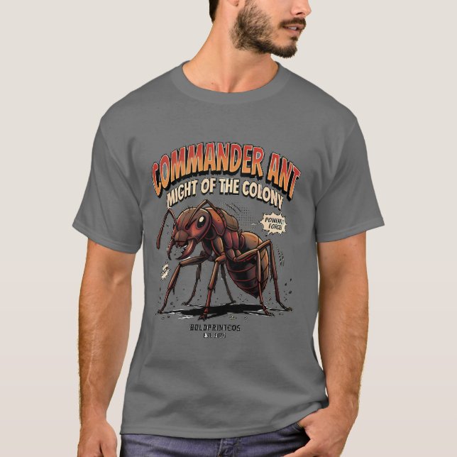 Camiseta Comandante Formiga Poder da Colônia Gráfico (Frente)