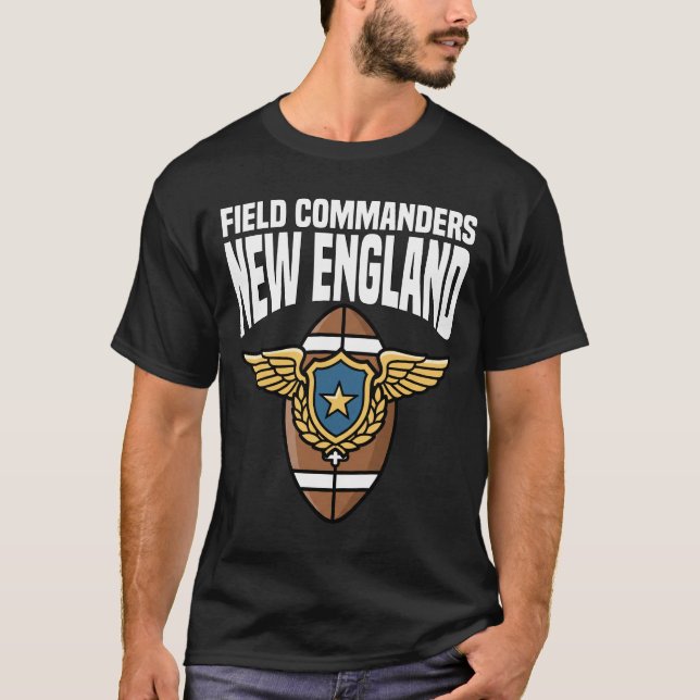 CAMISETA COMANDANTES DE CAMPO DA NOVA INGLATERRA - FUTEBOL  (Frente)