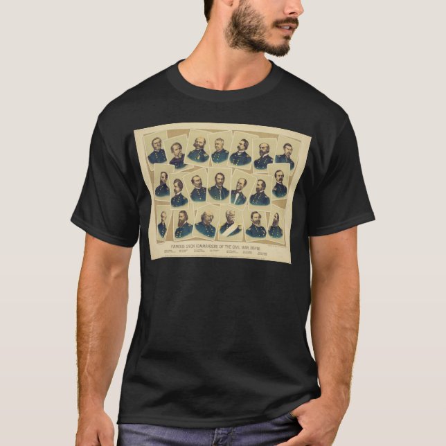 Camiseta Comandantes famosos da união da guerra civil (Frente)