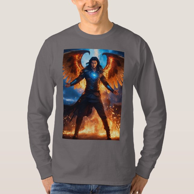 Camiseta Comando Inferno: Anjo Diabo Final do Chefe. (Frente)