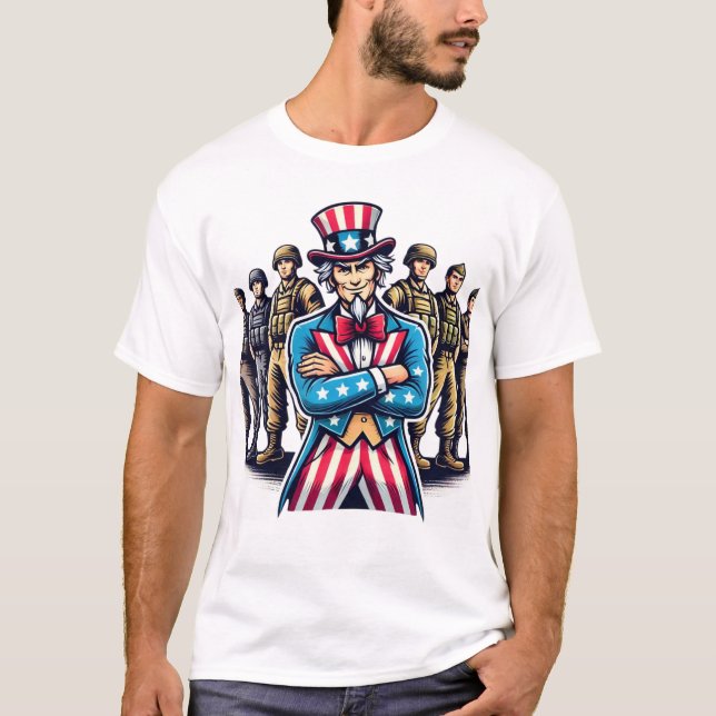 Camiseta "Comando Militar do Tio Sam" (Frente)
