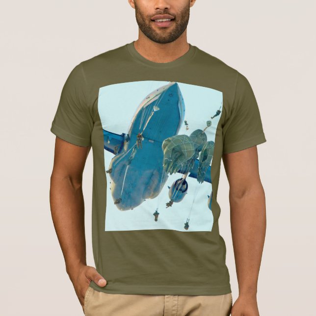 Camiseta COMBAT SQUAD dos EUA - Paraquedista Aerotransporta (Frente)