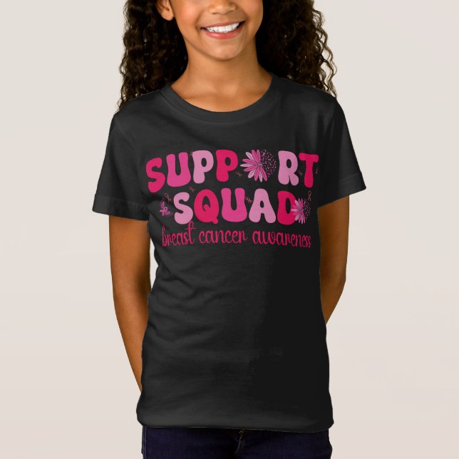 Camiseta Combate ao Cancer da Mama no Quadrado do apoio ao  (Frente)