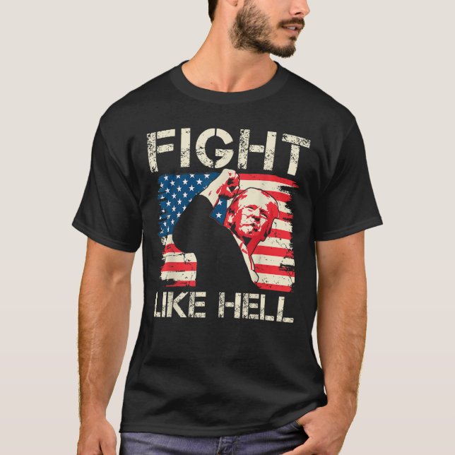 Camiseta Combate ao Trump Americano Mais Forte 2024 (Frente)