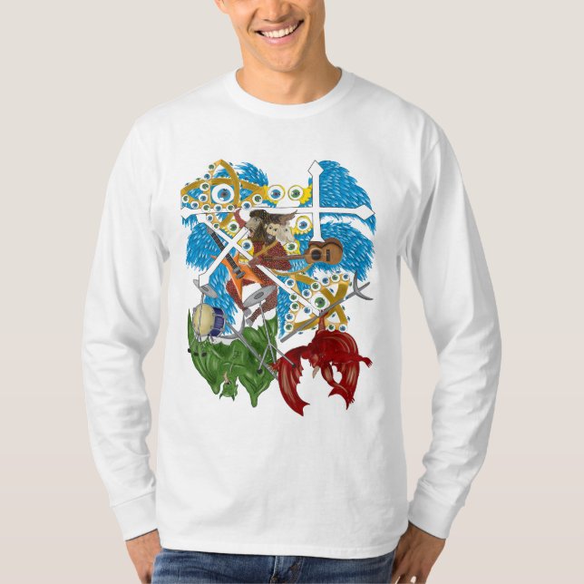 Camiseta Combate bíblico a anjos precisos (Frente)