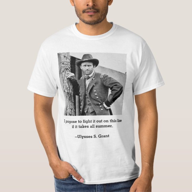 Camiseta Combate-O Nesta Linha (citação de Subvenção dos EU (Frente)