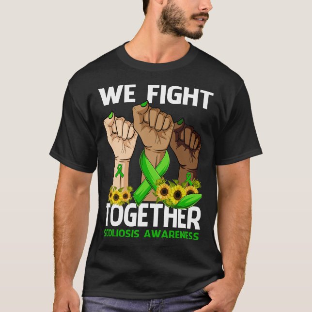 Camiseta Combatemos Juntos A SENSIBILIZAÇÃO DA ESCLIOSE (Frente)