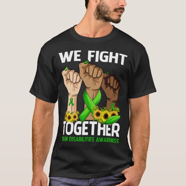 Camiseta Combatemos juntos as DEFICIÊNCIAS CÉREBROS SENSIBI (Frente)