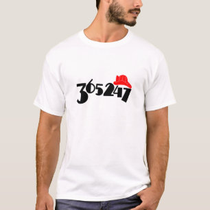 Camiseta Combatente de incêndio 365 dias por ano 24 horas p