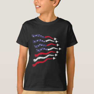 Camiseta Combatente Patriótico Americano Jets Sinalizador U