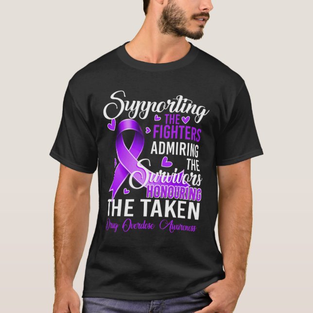 Camiseta Combatentes De Apoio Que Honram A Sobredosagem Com (Frente)