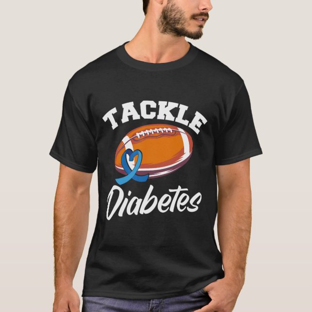 Camiseta Combater a Diabetes T1d Sensibilização do Guerreir (Frente)