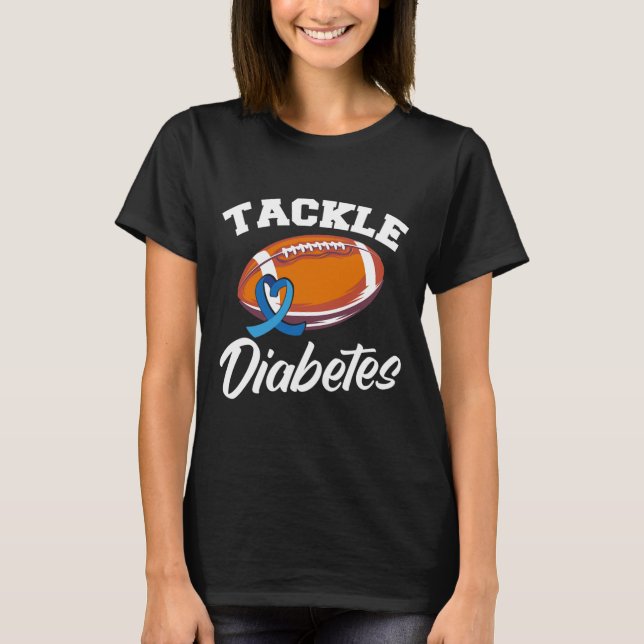 Camiseta Combater a Diabetes T1d Sensibilização do Guerreir (Frente)