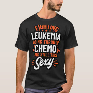 Camiseta Combater A Leucemia Atravessando A Quimioterapia E