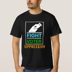 Camiseta Combater a Supressão de Eleitores - Design de Elei