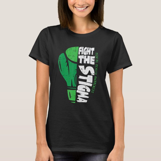 Camiseta Combater O Estigma Conscientização da Saúde Mental (Frente)