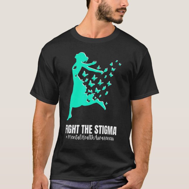 Camiseta Combater O Estigma  Mês de Conscientização sobre S (Frente)