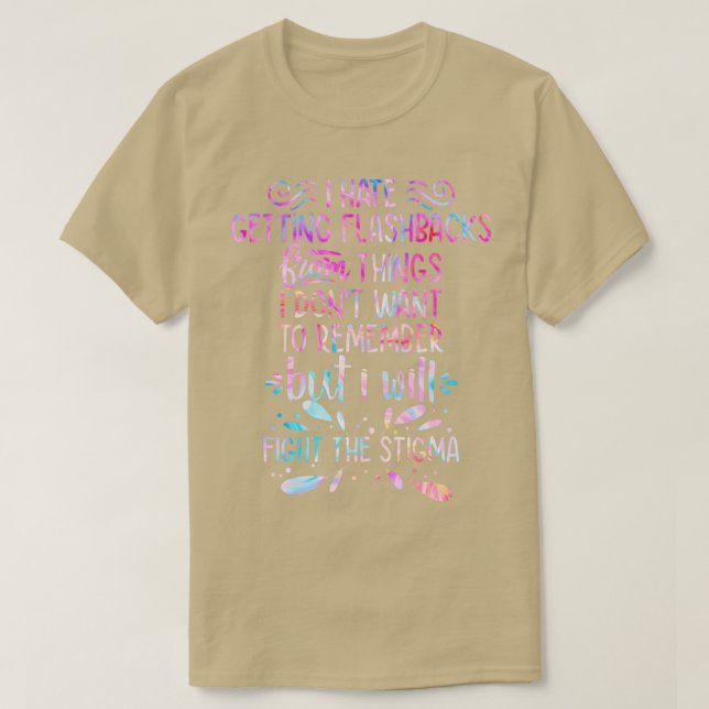 Camiseta Combater o estigma Sensibilização Mental para a Sa (Frente do Design)