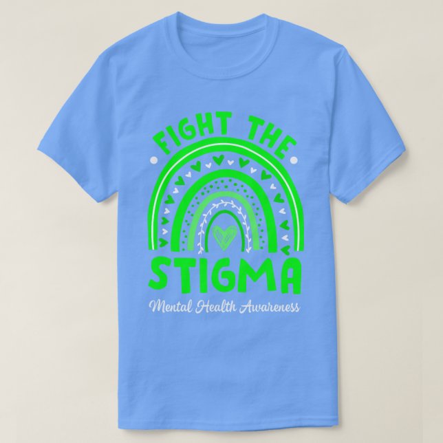 Camiseta Combater o Estigma Suporte à Consciência Mental da (Frente do Design)