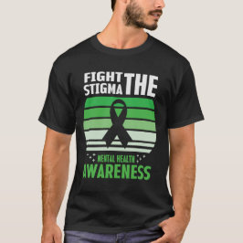 Camiseta Combater O Mês De Sensibilização Para A Saúde Ment