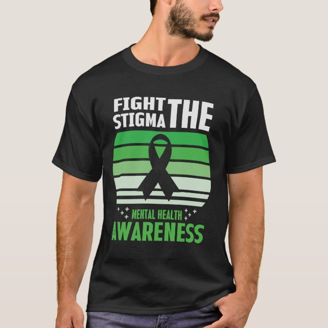 Camiseta Combater O Mês De Sensibilização Para A Saúde Ment (Frente)