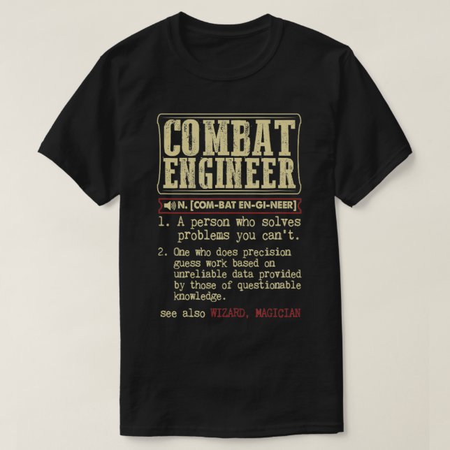 Camiseta Combater o Termo do Dicionário do Engenheiro (Frente do Design)
