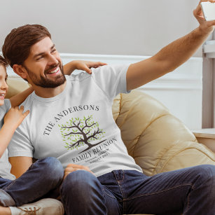 Camiseta Combinação de Árvore Genealógica de Reunião Famili