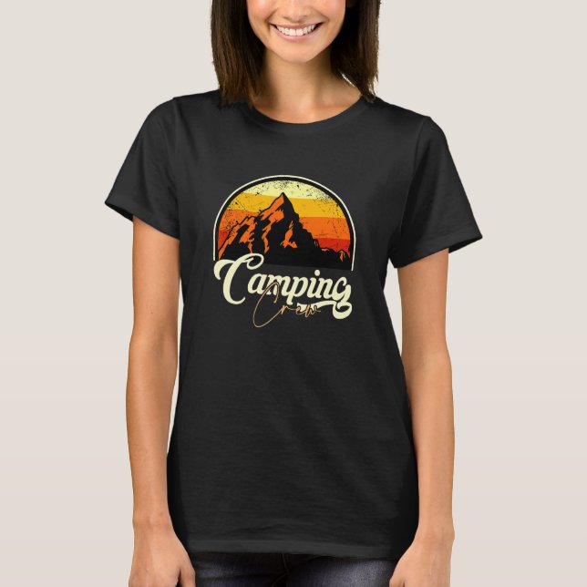 Camiseta Combinação de Camping Crew Family Group Camper Roa (Frente)