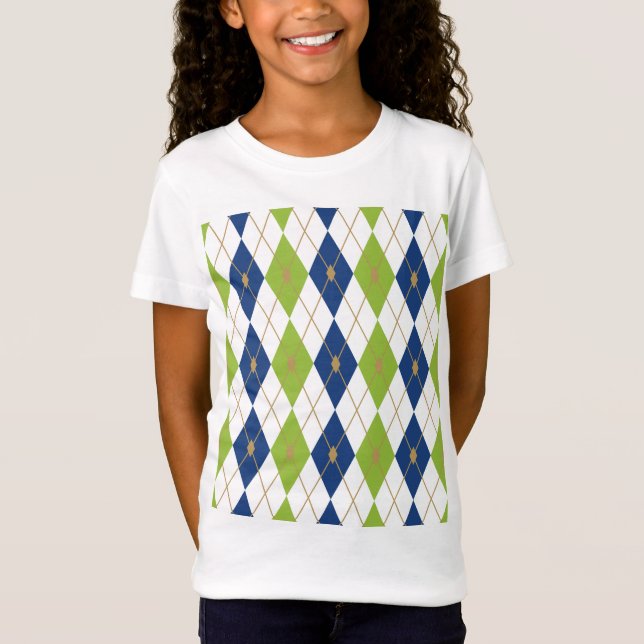 Camiseta Combinação de Cores Rhombus 4 (Frente)