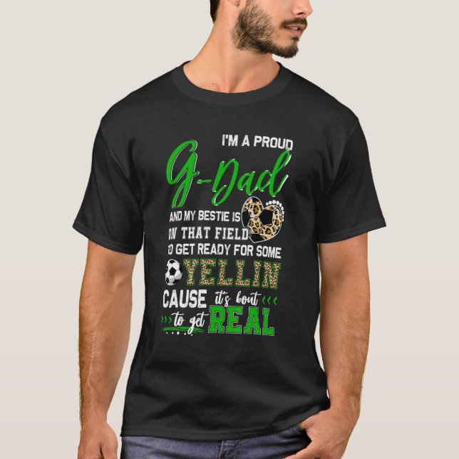 Camiseta Combinação de Família de Futebol do Pai G Orgulhos (Frente)