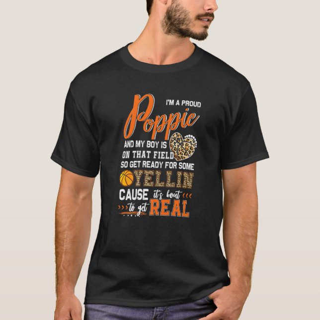 Camiseta Combinação de Famílias de Basquete de Poppie de Ba (Frente)
