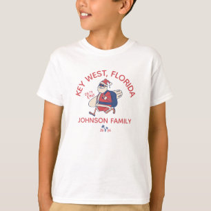 Camiseta Combinação de Férias de Praia da Família de Natal