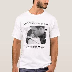 Camiseta Combinação de Fotografias do Bebê do Primeiro D
