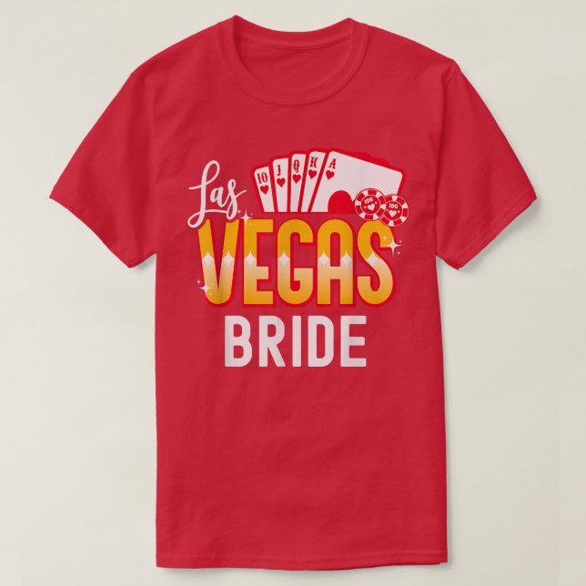 Camiseta Combinação de Las Vegas Wedde Bride e Groom Vegas  (Frente do Design)