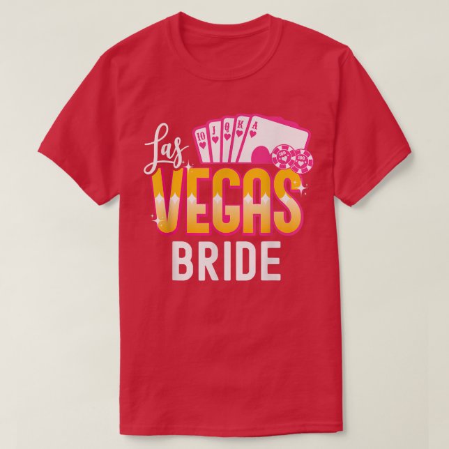 Camiseta Combinação de Las Vegas Wedde Bride e Groom Vegas  (Frente do Design)
