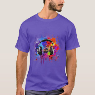 Camiseta Combinação de Música, queda de fogo.FS