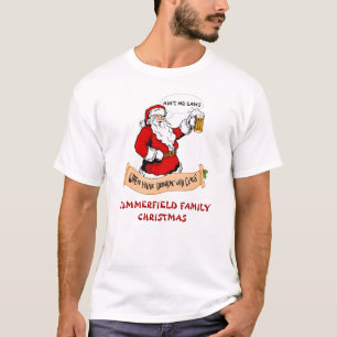 Camiseta Combinação de Natal de Reunião Familiar