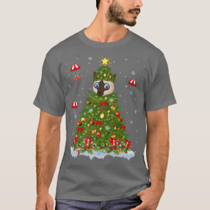 Camiseta Combinação de Natal Familiar Luzes Engraçadas Siam