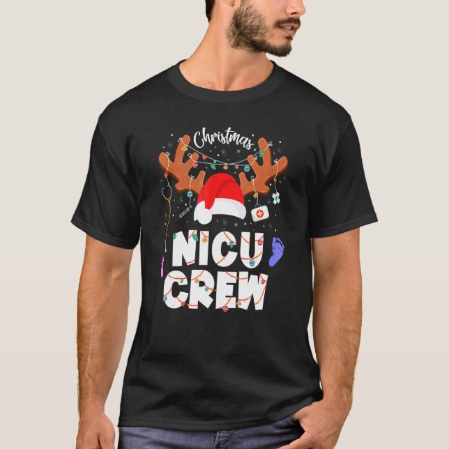 Camiseta Combinação de Natal Nicu Crew Neonatal Nur (Frente)
