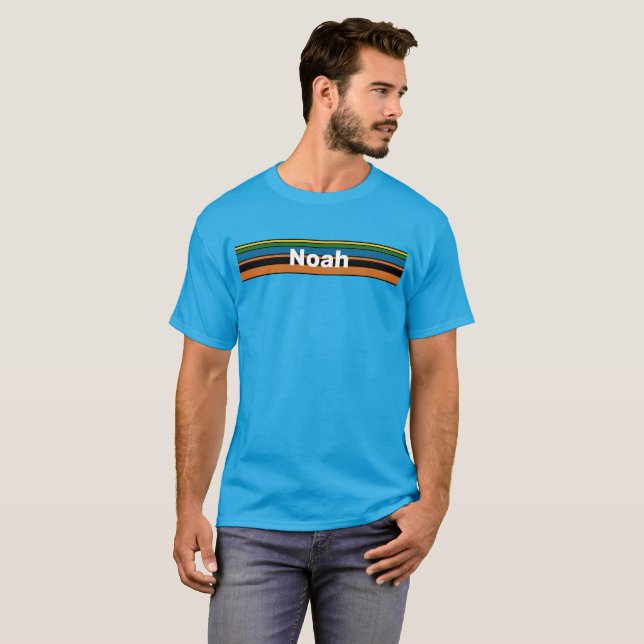 Camiseta Combinação de Nomes Design - Base Laranja Chic (Frente Completa)