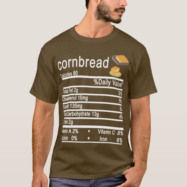 Camiseta combinação de pão de milho e ação de graças (Frente)