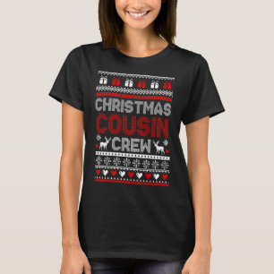 Camiseta Combinação de pijamas de natal da família Cousin C