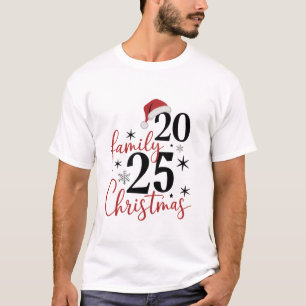Camiseta Combinação de Reunião Esquadrão de Natal da Famíli