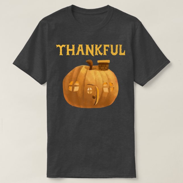 Camiseta Combinação de roupas de ação de graças Pumpkin s T (Frente do Design)