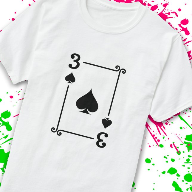 Camiseta Combinação de três espadas com placas de reproduçã (Criador carregado)